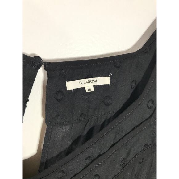 Revolve Tularosa Jude Black Eyelet Short Mini Dress Medium Cocktail LBD Summer - Picture 3 of 13